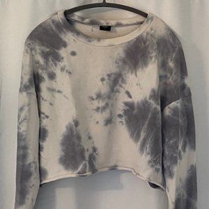 blanc clothing Tie dyed sweater, size large, cropped